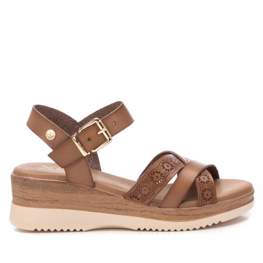 NEW XTI women's wedge sandals in taupe